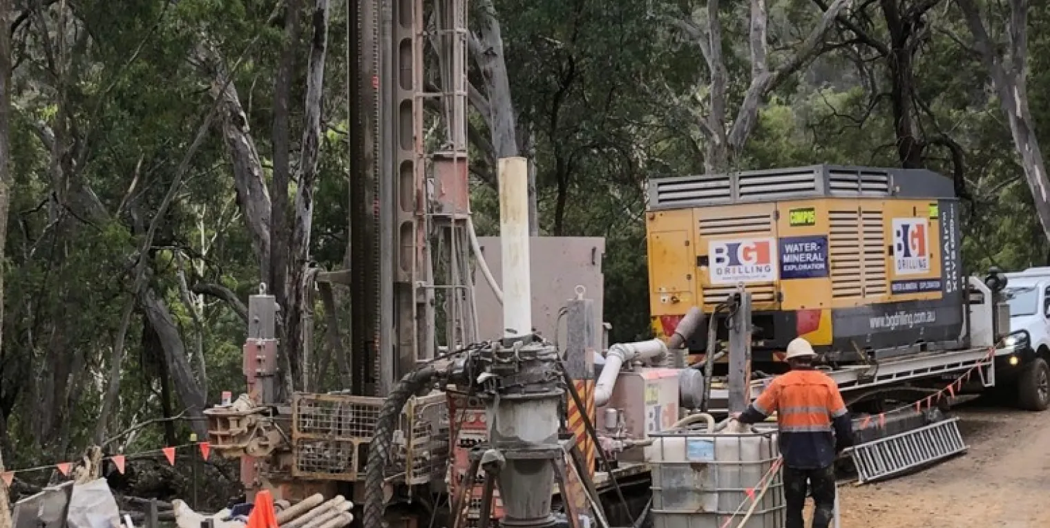 Borehole investigation works taking place