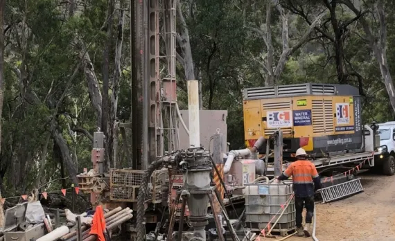 Borehole investigation works taking place